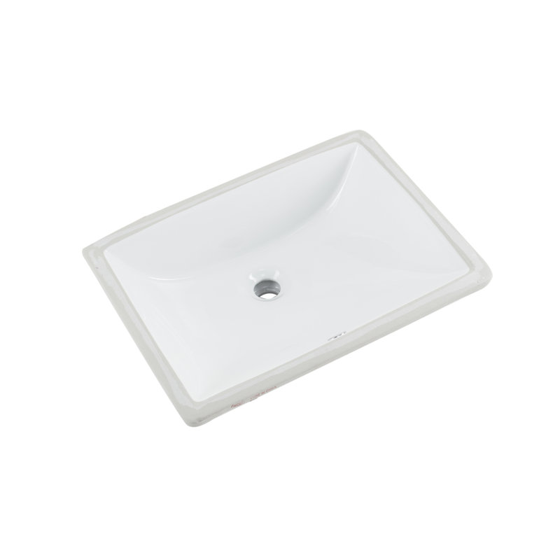 Glazed Vitreous China Rectangular Undermount Bathroom Sink with